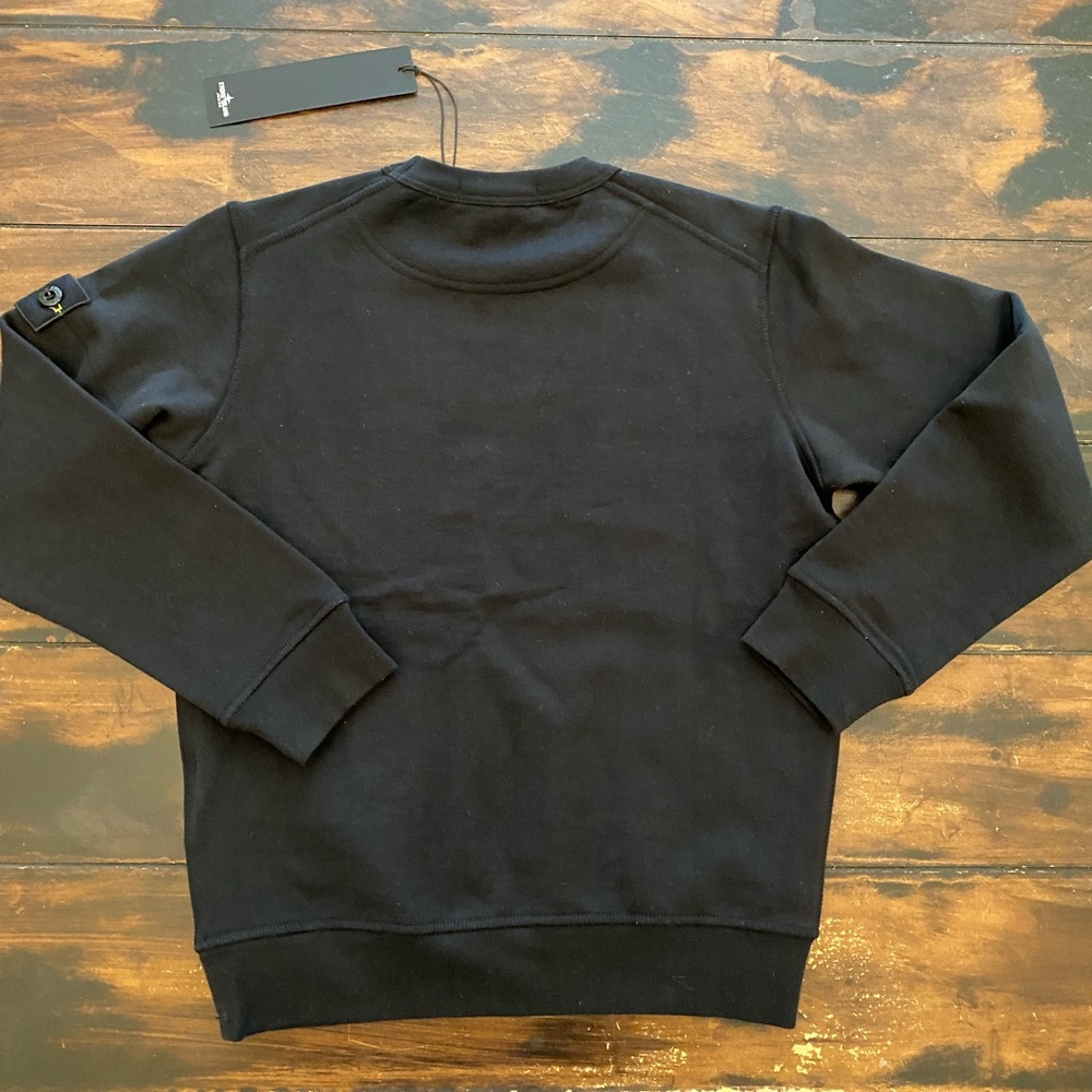 Stone Island Black Crewneck Sweatshirt with Patch - Picture 5 of 13